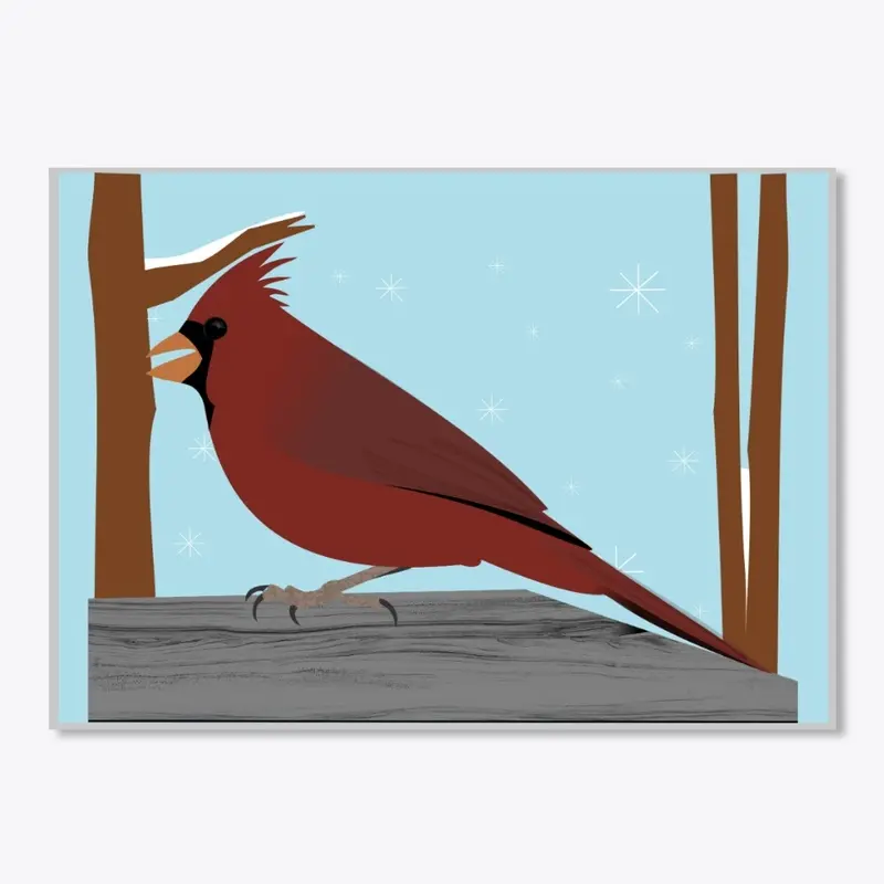 Northern Cardinal Sticker