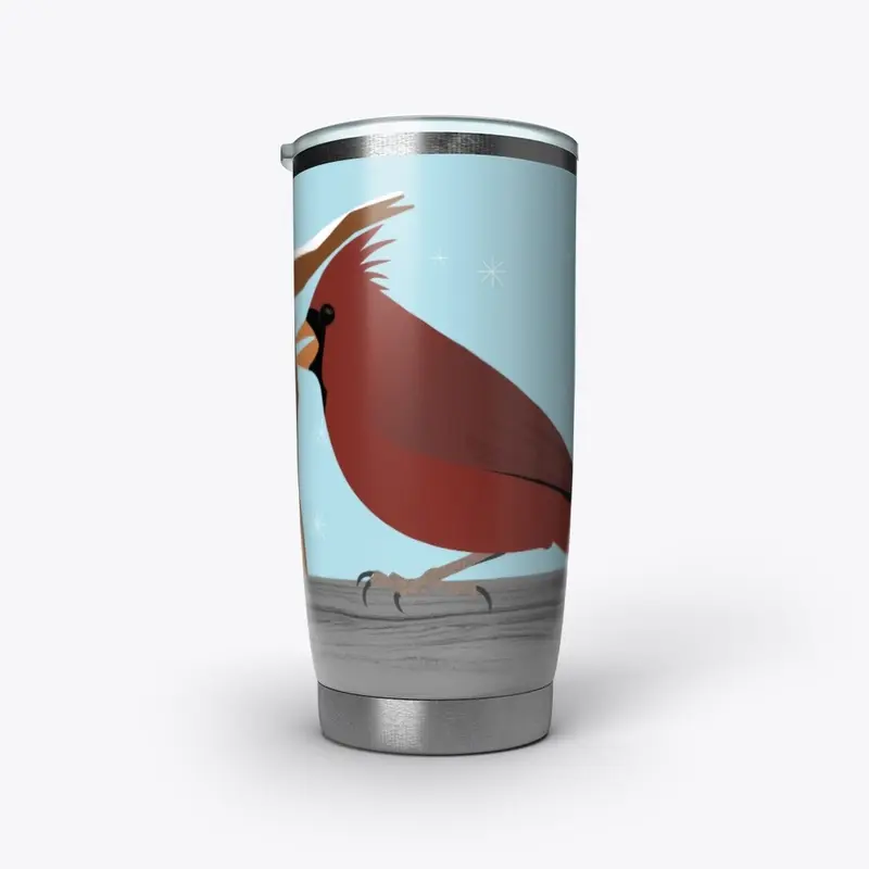 Northern Cardinal Stainless Tumbler