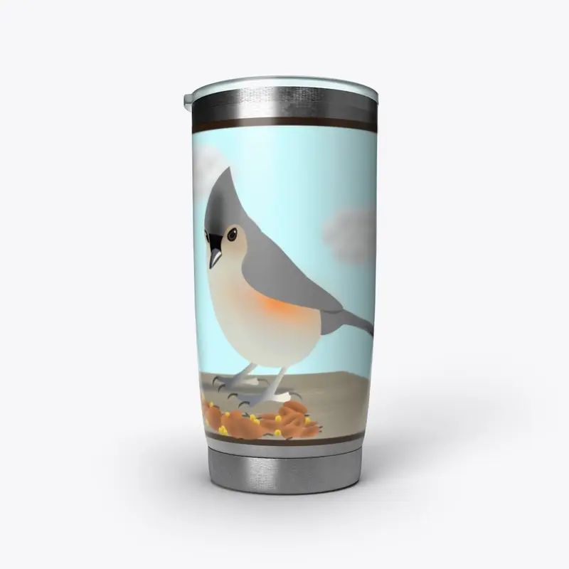 Tufted Titmouse Stainless Steel Tumbler