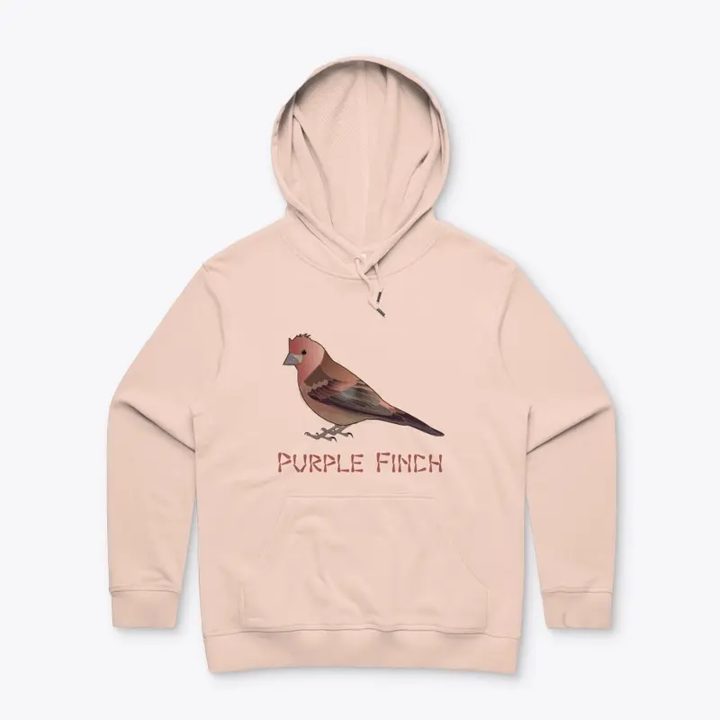 Purple Finch Long Sleeve Hoodie